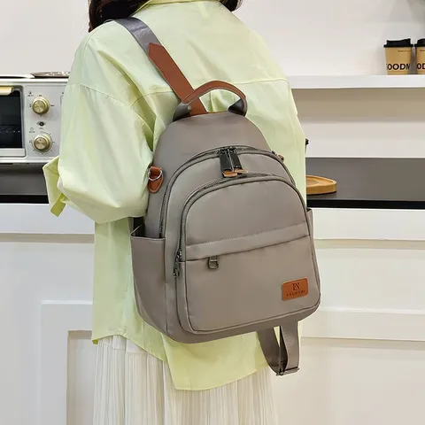 Casual Minimalist Waterproof Nylon School Backpack For Women And Men Daily Commute Laptop Book Bag