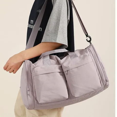 Large Capacity Waterproof Travel Duffel Bag Foldable Fitness Gym Bag Casual Sports Luggage Bag For Men And Women