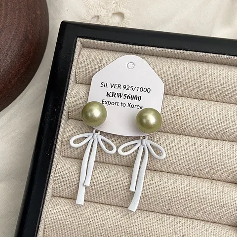 Orecchini a Bottone con Perle Artificiali e Strass Vintage Francesi per Donna Gioielli in Rame con Perno in Argento Sterling 925 Orecchini a Fiocco Fiore Trifoglio