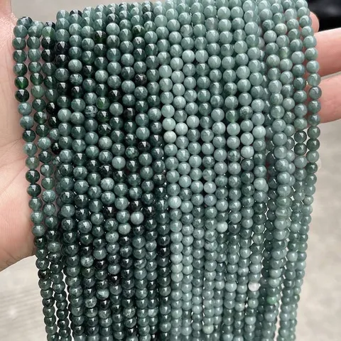 Perles en Vrac en Jade du Guatemala Naturel 4mm 8mm Perles de Jade Rondes pour DIY Création de Bijoux Accessoires