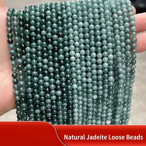Perles en Vrac en Jade du Guatemala Naturel 4mm 8mm Perles de Jade Rondes pour DIY Création de Bijoux Accessoires