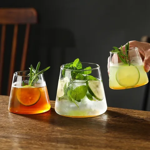 Mount Fuji Glasbecher Hitzebeständig Handgeblasen Transparent Whiskey Bier Glas Für Milch Saft Frühstück Zuhause Trinkgeschirr