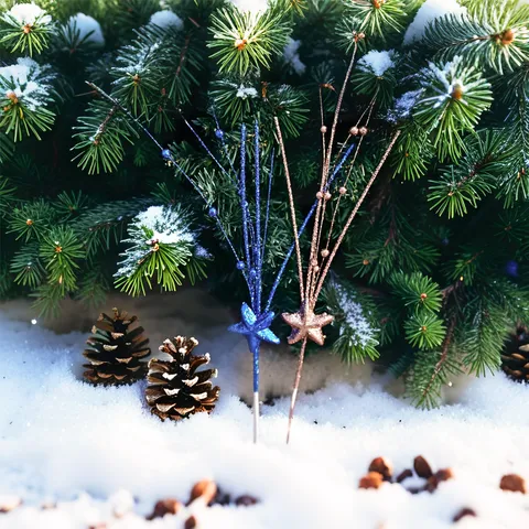 Ramas de Estrellas Patrióticas Día de la Independencia Puntas de Estrellas con Purpurina Decoración de Floreros Hogar 4 de Julio