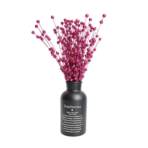 Paquete de Tallos de Bayas con Bolas de Purpurina de Navidad Picos de Bolas de Espuma con Purpurina Artificial para Decoración Floral del Hogar de Fiesta de Vacaciones