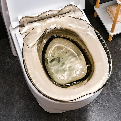 Bacinella per Semicupio in PET Trasparente per WC Cura Postpartum Sollievo Emorroidi per Uomo Donna Benessere