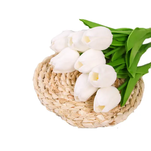 Real Touch Artificial Tulip Flowers Soft Rubber Faux Tulips For Home Wedding Decoration Wedding Party Garden Decoration