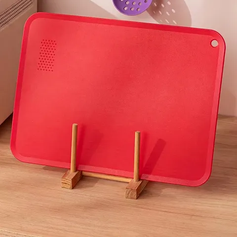 Planche à Découper en Silicone TPU de Qualité Alimentaire Double Face Antibactérien avec Trou de Suspension Outil de Cuisine