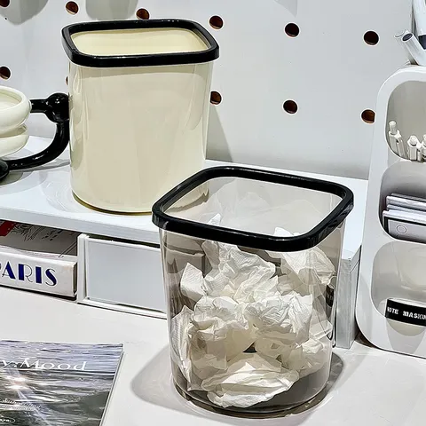 Luxus Schreibtisch Mülleimer Mini Büro Abfalleimer Mit Teerückstandsfilter Transparent Entwässerungseimer Haushalt Lagerkorb