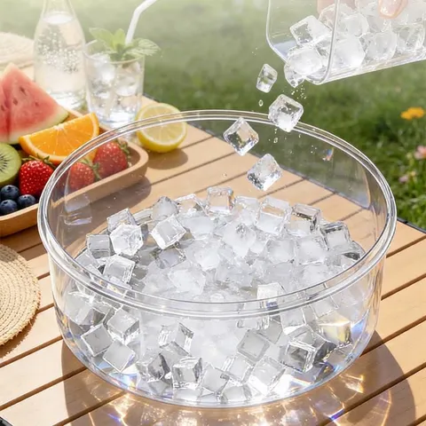 Caja de Almacenamiento de Alimentos para Refrigerador Contenedor de Frutas Dividido Con Asa Bandeja de Plástico Sellada para Picnic y Cocina
