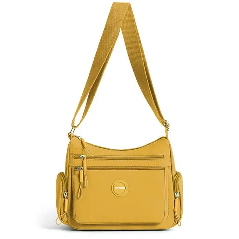 Casual Nylon Oxford Cloth Multi Layer Shoulder Bag Lightweight Large Capacity Crossbody Bag For Women Daily