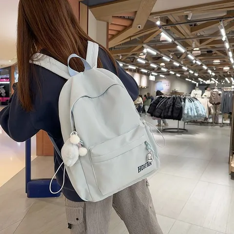 Oxford Cloth Large Capacity School Backpack For Students Harajuku Style Casual Travel Bag Breathable Burden Reduction Unisex Backpack