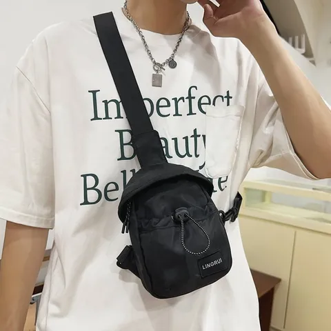 Urban Minimalist Unisex Chest Bag Outdoor Sporty Sling Bag Casual Waterproof Nylon Camouflage Crossbody Bag For Men Women Trend Commute Travel Fashion Bag