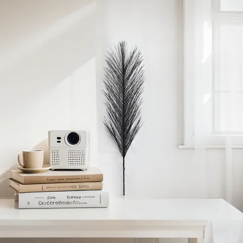 Artificial Silk Reed Flower Black Feather Floral Arrangement For Wedding New Year Home Decor Holiday Window Display