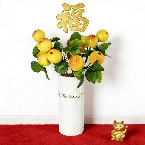 Realistic Artificial Small Apple Branches Simulation Fruit Decor For Home Wedding New Year Party Light Luxury Minimalist Ornament