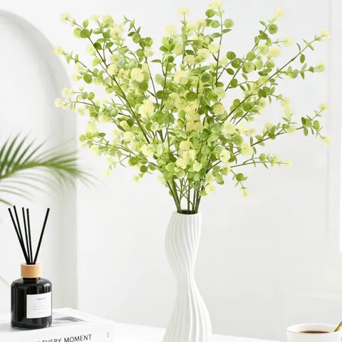Nordischer Waldstil Künstliches Grün Spray Seidenblume Dekorative Pflanze Stiel Für Hochzeit Bogen Home Anordnung Bankett Dekor