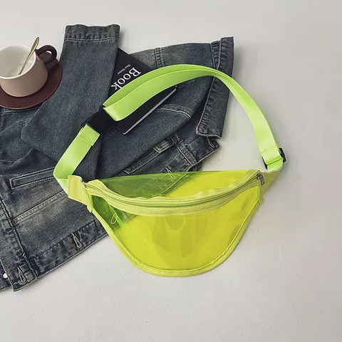 Transparent PVC Chest Bag Waterproof Crossbody Bag Minimalist Waist Pack Unisex Fashion Streetwear Casual Sling Bag