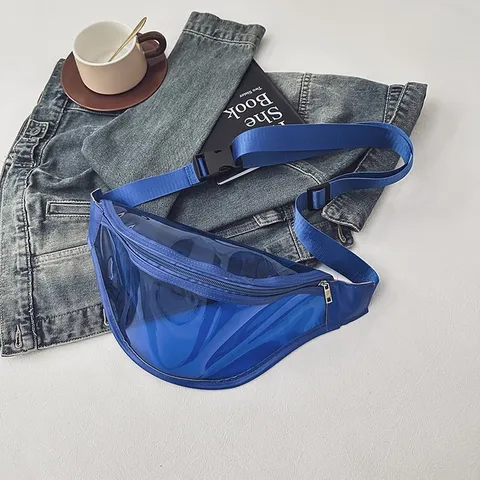 Transparent PVC Chest Bag Waterproof Crossbody Bag Minimalist Waist Pack Unisex Fashion Streetwear Casual Sling Bag