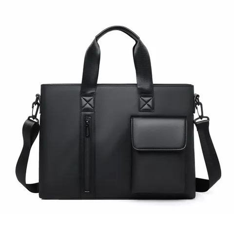 Borsa Porta PC Business da Uomo Impermeabile in Tessuto Oxford Borsa a Tracolla Retro Valigetta per Pendolarismo e Viaggi