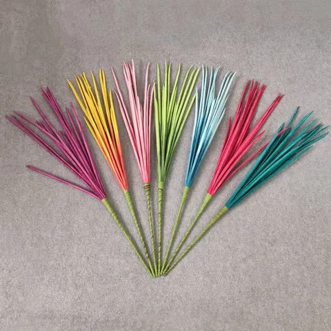 European Long PE Artificial Shallot Grass Multi-Color Simulation Green Plant For Home Living Room Mall Landscape Decor Wedding Party