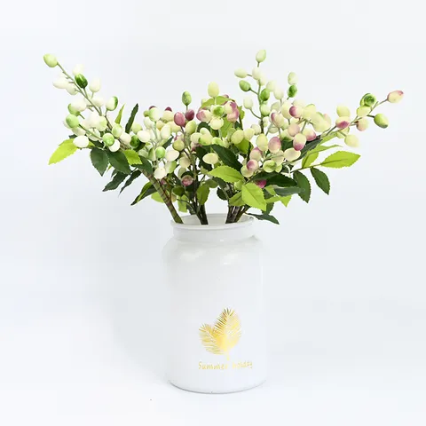 Tiges de Baies d'Olive Artificielles de Style Européen Cueillettes de Fruits Botaniques Synthétiques Pour la Décoration de l'Arbre de Noël Décoration Florale de Table de Maison