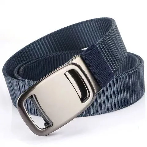 Unisex Tactical Web Belt Braided Nylon Waist Belt With Zinc Alloy Automatic Buckle For Outdoor Sport Casual Pants