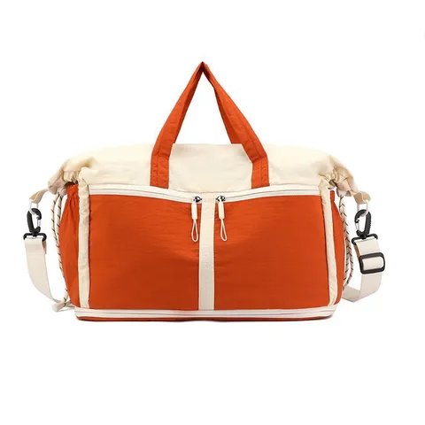 Large Capacity Expandable Travel Bag For Women Men Waterproof Nylon Sports Gym Duffel With Dry Wet Separation Compartment