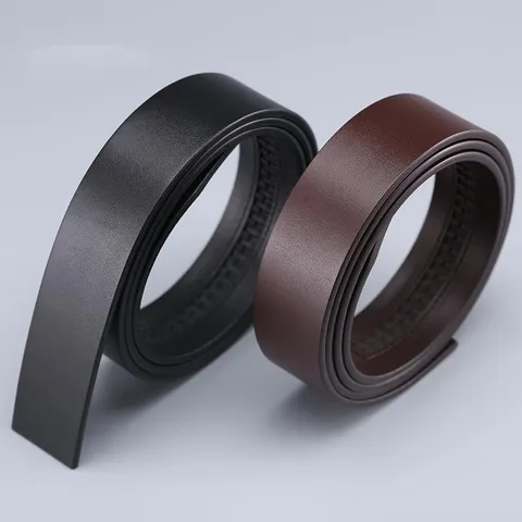 Sangle De Ceinture Pour Hommes En Cuir De Vachette De Première Couche Sans Boucle Remplacement Automatique Cuir Véritable Pantalon Casual