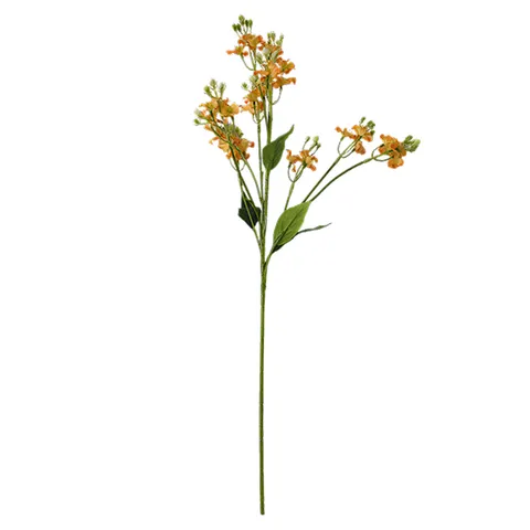 Artificial Silk Paulownia Flower Ten Heads Stem Fake Plastic Floral Decoration Arrangement For Home Outdoor Wedding Party Garden Craft DIY Decor