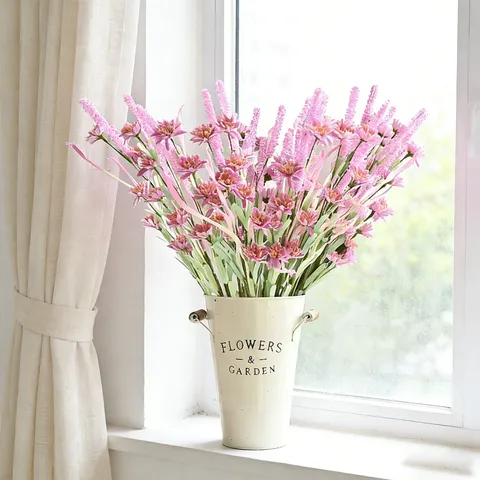 Artificial Sunflower Lavender Bouquet Plastic Single Branch For Home Living Room Wedding Decor Floral Accessory