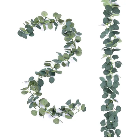 Ghirlanda Di Foglie Verdi Di Piante Finte Di Vite Di Eucalipto Artificiale Per Festa Di Matrimonio Casa Interno Esterno Decorazione Murale