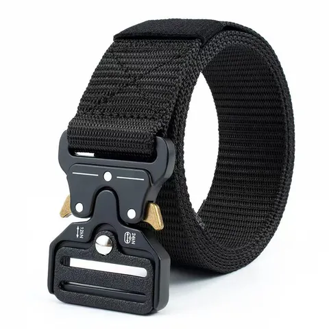 Quick Release Heavy Duty Tactical Belt For Men Outdoor Military Style Canvas Belt Durable Combat Training Waistband