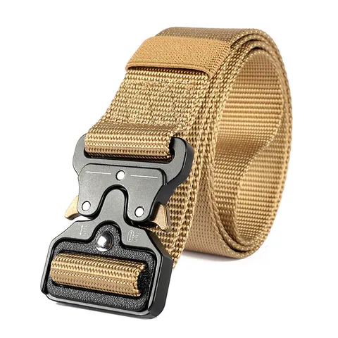Men's Tactical Belt Heavy Duty Quick Release Nylon Webbing Outdoor Combat Training Military Adjustable Utility Waist Belt