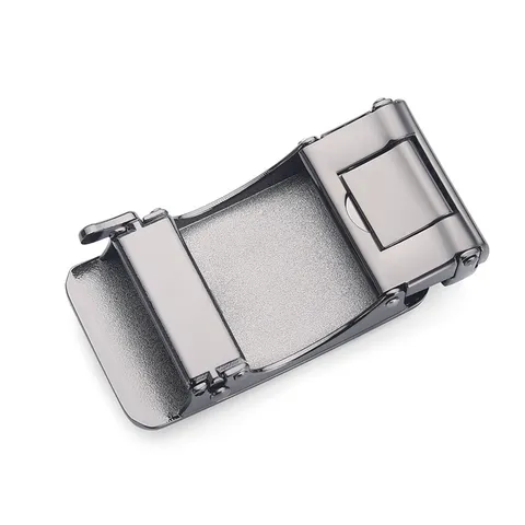 Classic Men Zinc Alloy Automatic Belt Buckle Electroplated Gunmetal Gray Replacement Slider Buckle Belt Accessories