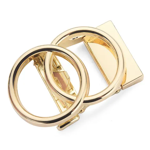 Men Business Automatic Belt Buckle Alloy Double Ring Replacement Buckle Head For Waist Belt