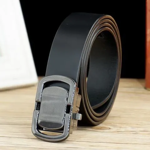 Men Genuine Cowhide Leather Belt Automatic Buckle High Grade Business Casual Fashion Strap Versatile Waistband Waist Belt For Pants