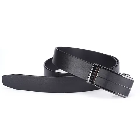 High Grade Top Layer Cowhide Leather Belt Men Automatic Buckle Business Casual Genuine Leather Waistband Fashion Black Coffee Pant Belt