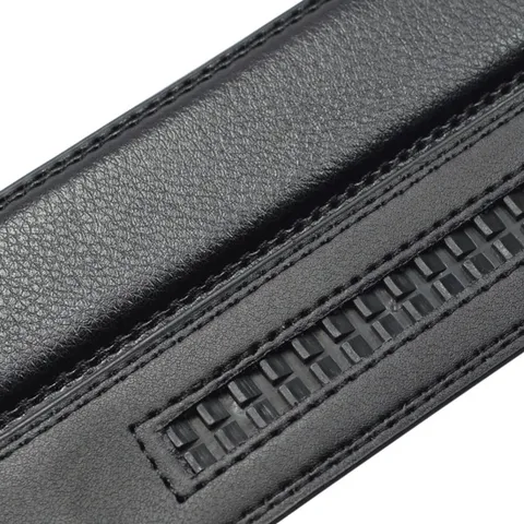 Men Business Genuine Leather Belt Minimalist Automatic Buckle Cowhide Casual Waistband For Men Suits Jeans Professional Accessories