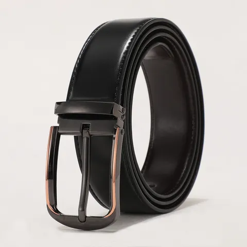 Men's Genuine Leather Belt Business Pin Buckle Waist Strap Split Cowhide Fashion Trouser Accessory Simple Belt For Men