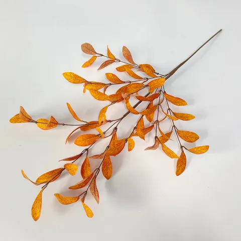Artificial Olive Leaves Stem Autumn Silk Fabric Foliage Branch For Thanksgiving Harvest Home Wedding Flower Arrangement Decoration