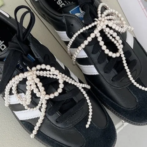 Accessori Per Scarpe Con Fiocco In Perle Artificiali In Stile Coreano Eleganti Fiori In Perle Fai-Da-Te Per Scarpe Da Ginnastica Decorazione Da Donna