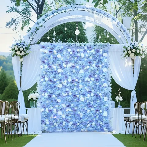 Künstliche Seidenblumenwand Hintergrund Stoffboden Simulation Rose Hortensie Für Hochzeit Outdoor Event Party Dekoration