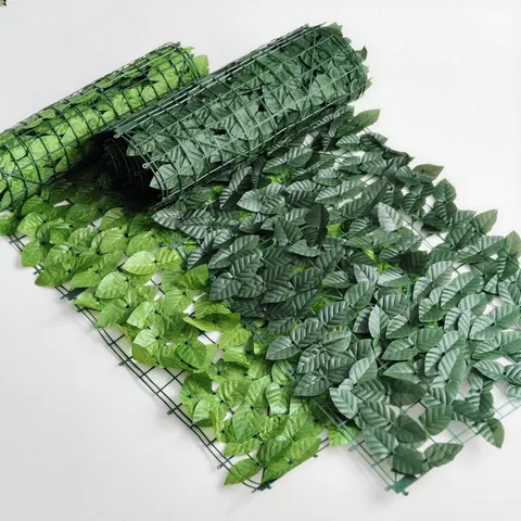 Artificial Green Hedge Screen Privacy Fence Ivy Leaf Panels Faux Greenery Fence For Balcony Yard Garden Wall Outdoor Home Decor
