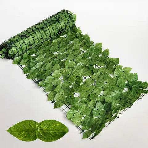 Artificial Green Hedge Screen Privacy Fence Ivy Leaf Panels Faux Greenery Fence For Balcony Yard Garden Wall Outdoor Home Decor