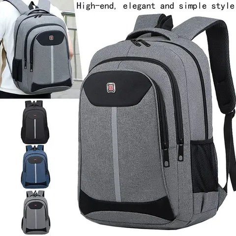 Mochila para Portátil Business Elite de Tela Oxford Gran Capacidad Hombre Mujer Bolso Escolar Patchwork Reflectante Daypack de Viaje