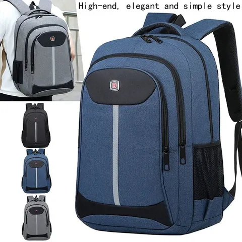 Mochila para Portátil Business Elite de Tela Oxford Gran Capacidad Hombre Mujer Bolso Escolar Patchwork Reflectante Daypack de Viaje