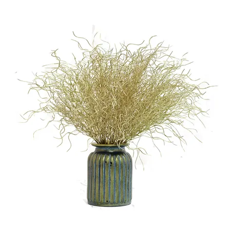 Metallic Artificial Dragon Beard Grass Branches Plastic Curly Twigs For Christmas Tree New Year Home Party Wedding Vase Decor