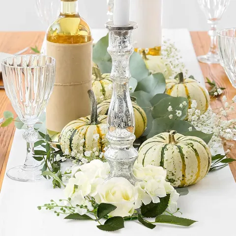 Corona de Anillo de Vela de Rosa y Hortensia de Simulación Europea Guirnalda de Flores Artificiales Para Centro de Mesa Boda Hogar