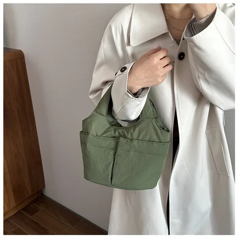 Borsa Tote in Nylon Multitasca di Nicchia Borsa a Mano Grande Capacità per Donna Stile Coreano Borsa Fasciatoio Versatile Borsa a Tracolla Mamma