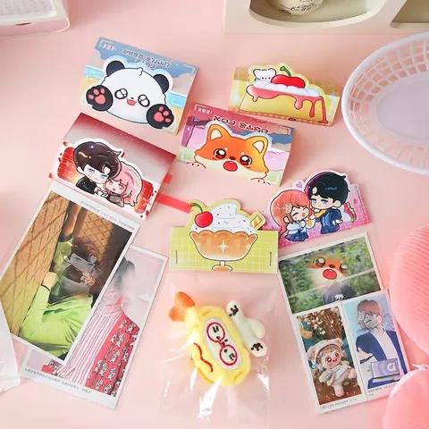 Cute Cartoon Animal Packaging Header Cards With Transparent Bags Printed Paper Label For DIY Gift Photo Card Wrap Decoration