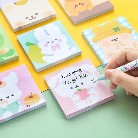 Kreative 3D Ölgemälde Haftnotizen Künstlerisch Selbstklebend Notizblock Landschaft Cartoon Tier Nachricht Notizpapier Journal Scrapbook Schreibwaren Schule Bürobedarf